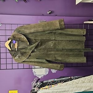 💙 women's jacket Punto green leather M